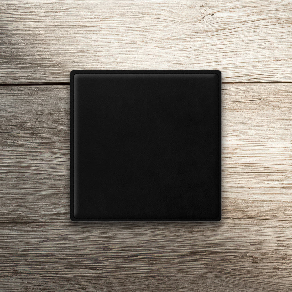 Custom Laser-Engraved Square Leatherette Coasters