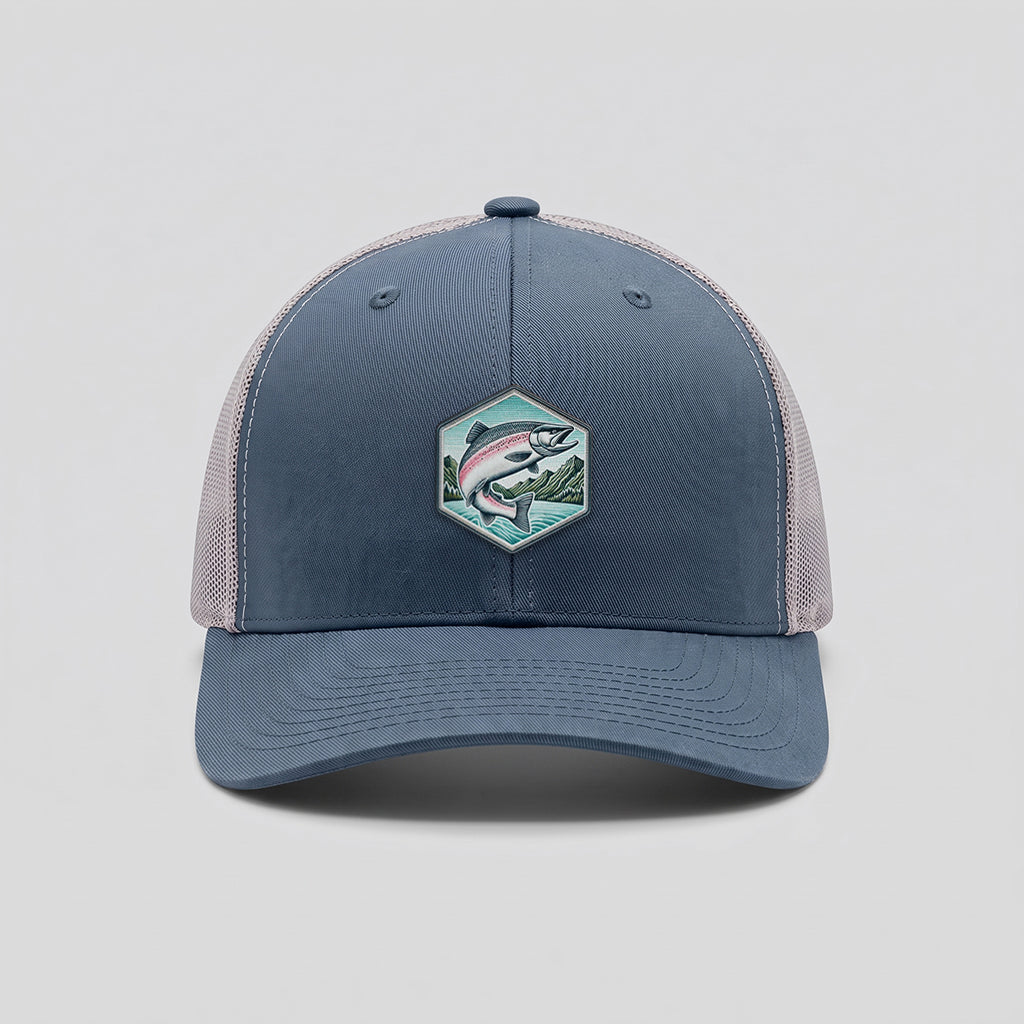 Jumping Salmon Yupoong Classic Retro Trucker Hat