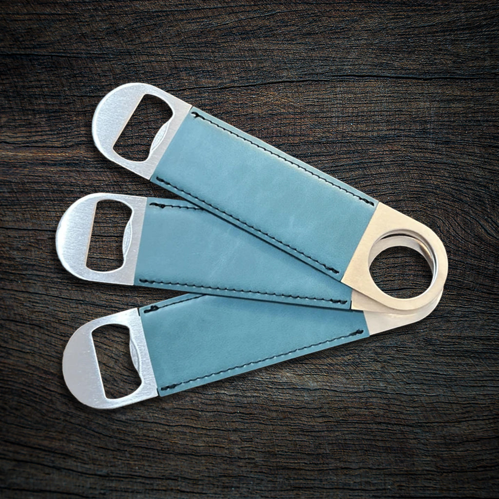Custom Laser-Engraved Leatherette Speed Bottle Opener | Heavy-Duty Bar Blade