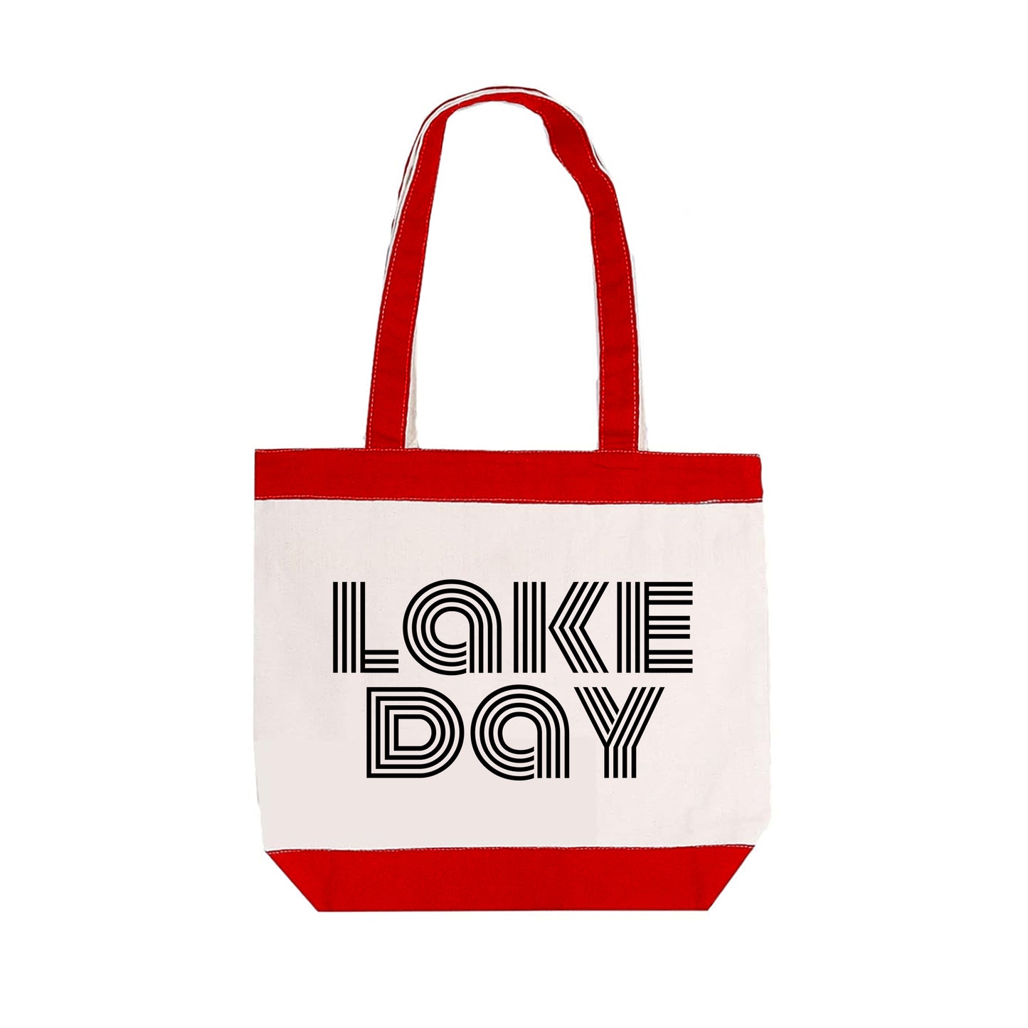 Lake Day Canvas Tote Bag