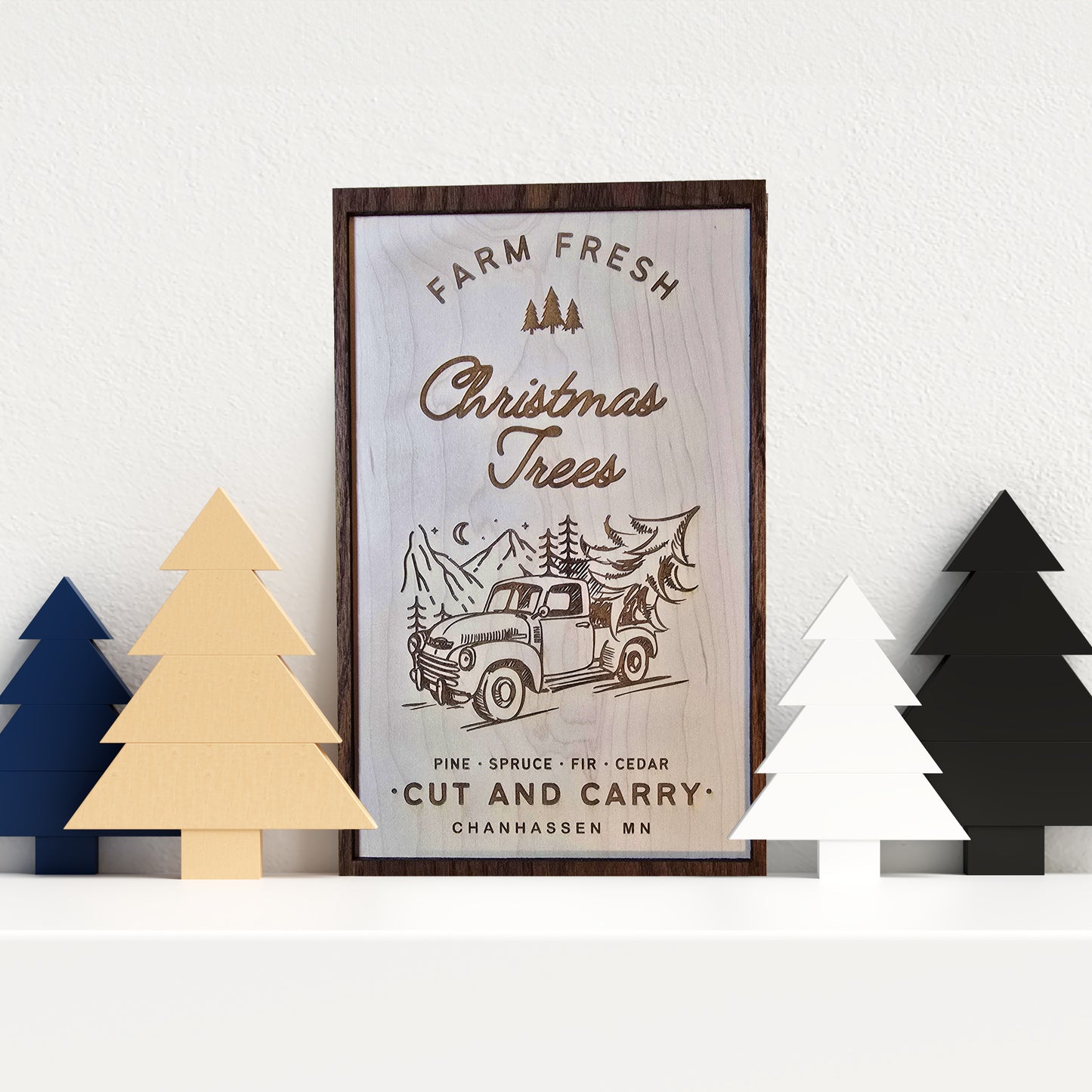 Rustic Christmas Tree Farm Sign - "Cut & Carry"