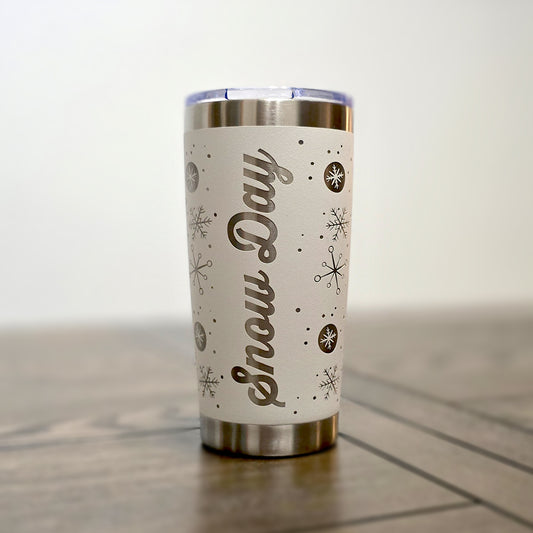 "Snow Day" Retro Stainless Steel Tumbler