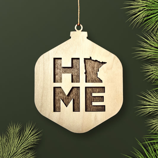 Retro Hex "HOME" Christmas Ornament