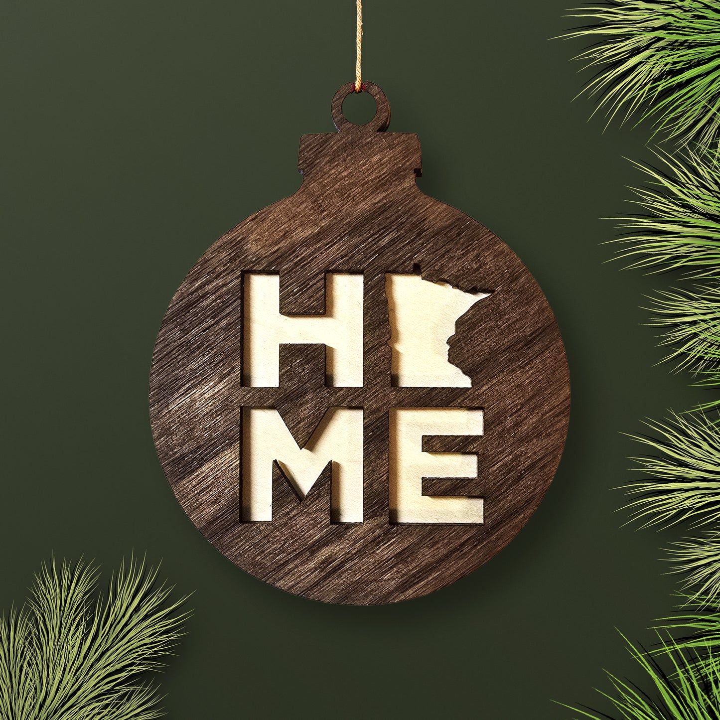 Walnut stained oak front with basswood backer