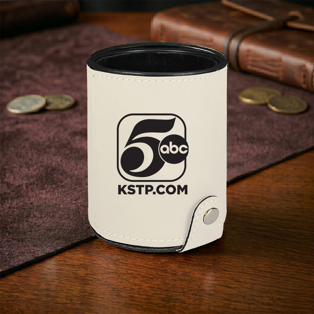 KSTP Custom Engraved Leatherette Dice Cup