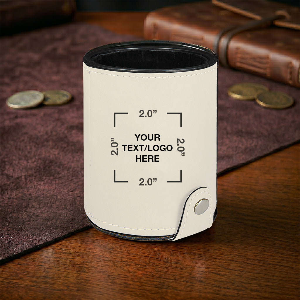 Custom Engraved Leatherette Dice Shaker Cup